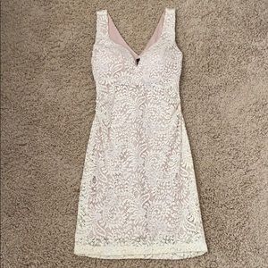 White/ Cream Lace Formal Dress